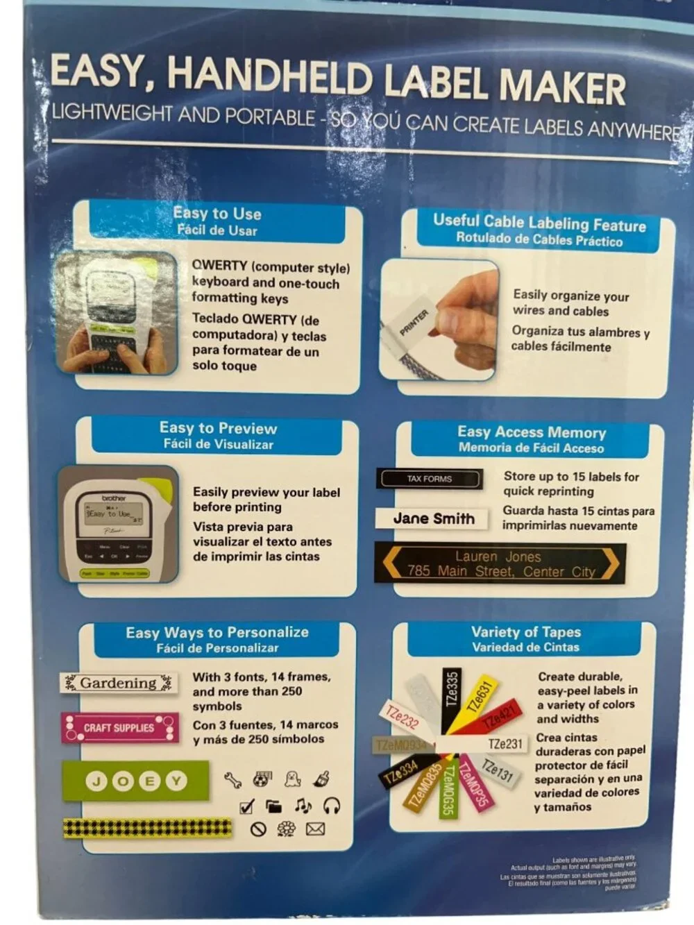 NEW Brother P-Touch PT-H110 2 Lines Portable Label Maker MSRP $65